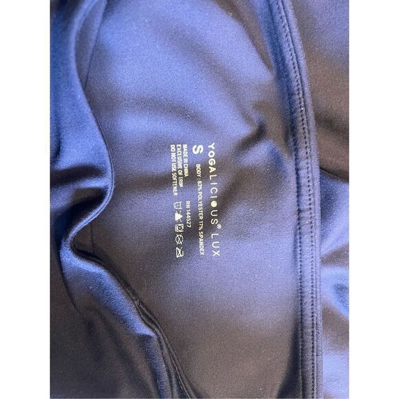 Yogalicious lux purple small leggings side pockets comfy yoga Pilates ￼ - Picture 5 of 5